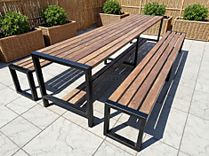 Комплект стол с 2 скамейками 3м