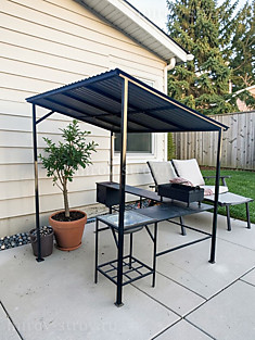 Летняя кухня из металлопрофиля