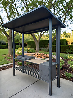 Мангальная зона Лофт с печкой