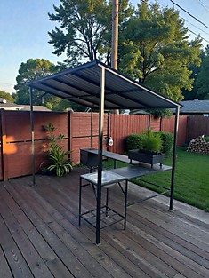 Летняя кухня из металлопрофиля