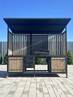 Мангальная зона с рейками