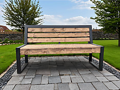 Скамейка Лофт со спинкой 1,5м